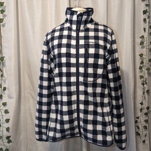 Nautica Plaid Fleece Zip Up Jacket XXL